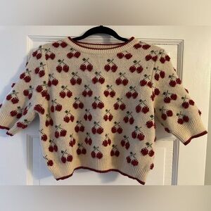Cherry crop sweater